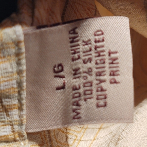 Tommy Bahama Green Hawaiian Floral Silk Shirt Sz L - Picture 10 of 10